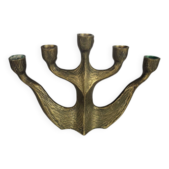Brutalist - Horst Dalbeck - bronze- candlestick- Duitsland - 1950-1970