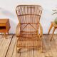 Louis Sognot vintage rattan armchair