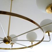 Suspension XXL Vintage Italy, 50s, Brass and Glass
