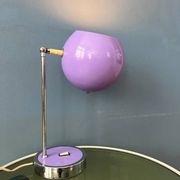 Vintage purple Herda space age eyeball desk lamp