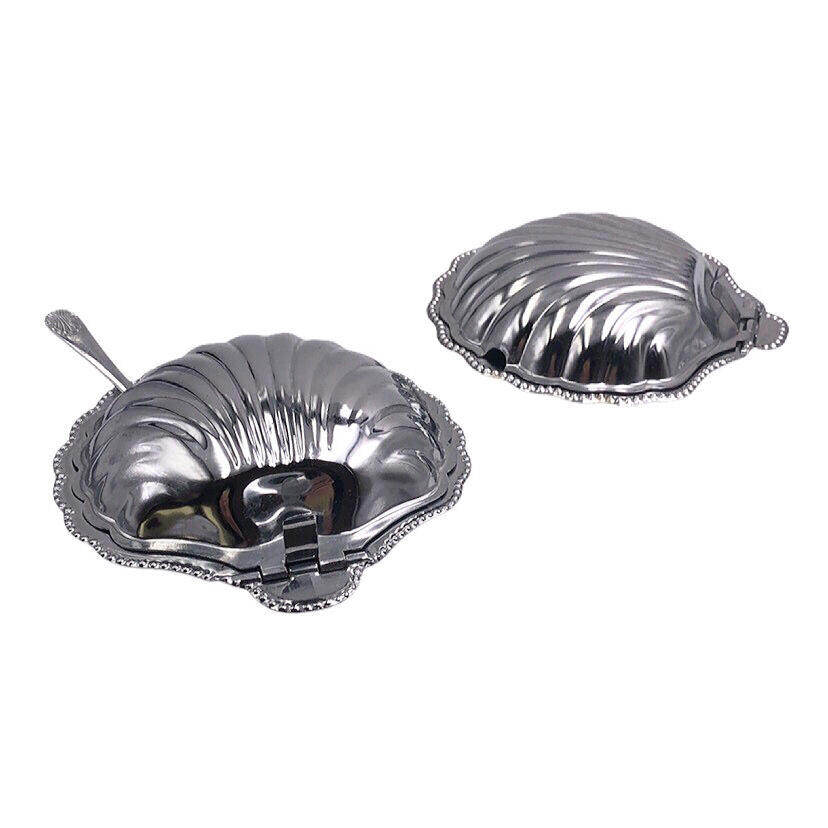 Vintage silver metal shells