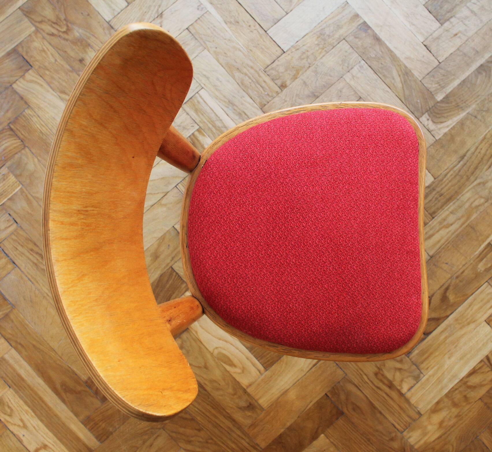 Set of Four Thonet Dining Chairs, Late 1940s