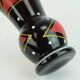 glass VASE hyalith glass black glass abstract decor enamel painting 1950s