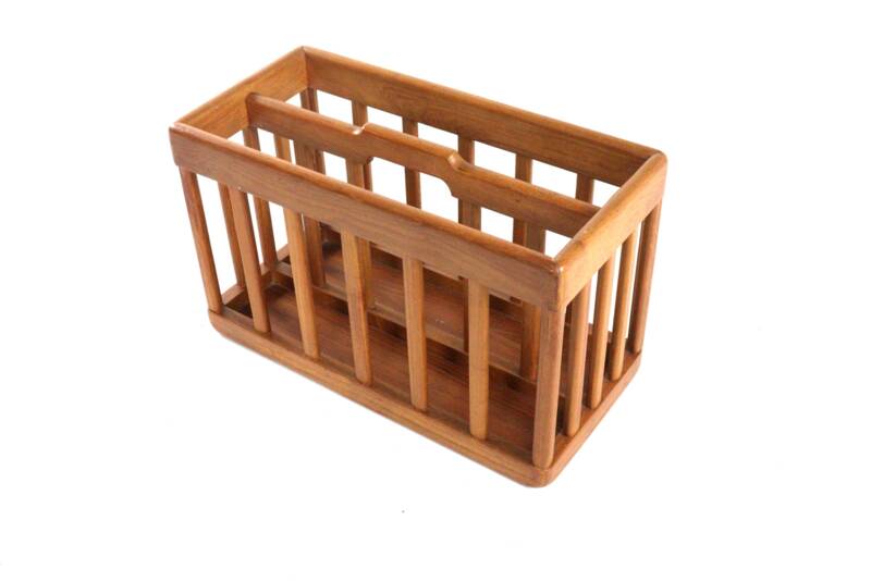 Wooden magazine holder - vintage