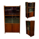 Small English oak library from the 1960s with sliding doors.