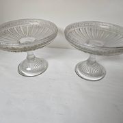 Ensemble 2 coupes compotiers en verre