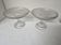Set of 2 glass compote bowls
