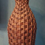 Rattan wicker basket vase
