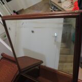 Vintage dressing table/chest - woven rattan - 5 drawers - mirror - 1960s/70s