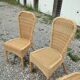 Série de 3 chaises en rotin