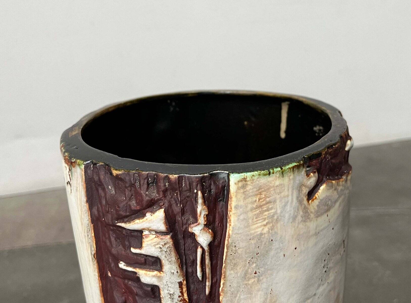 Mid-Century Modern German Studio Pottery Floor Vase by Helmut Friedrich Schäffenacker for Schäffenacker Keramik, 1960s