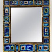 Mid-Century Modern Ceramic Mirror