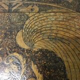 Old African engraved wooden side table