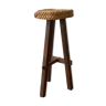 High stool in rope and wood, France 1950