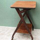 1950s wooden rolling trolley