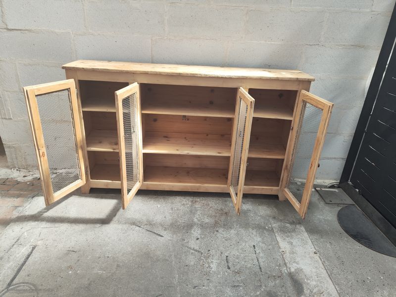 old workshop furniture four mesh doors