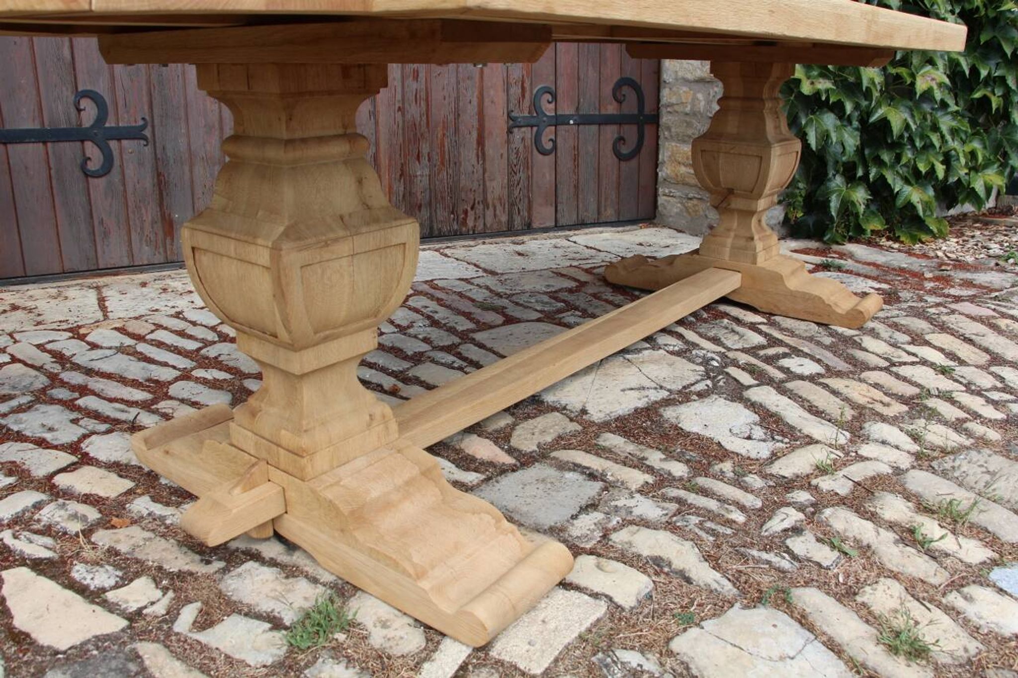 large monastery table in light oak 250 cm in length
