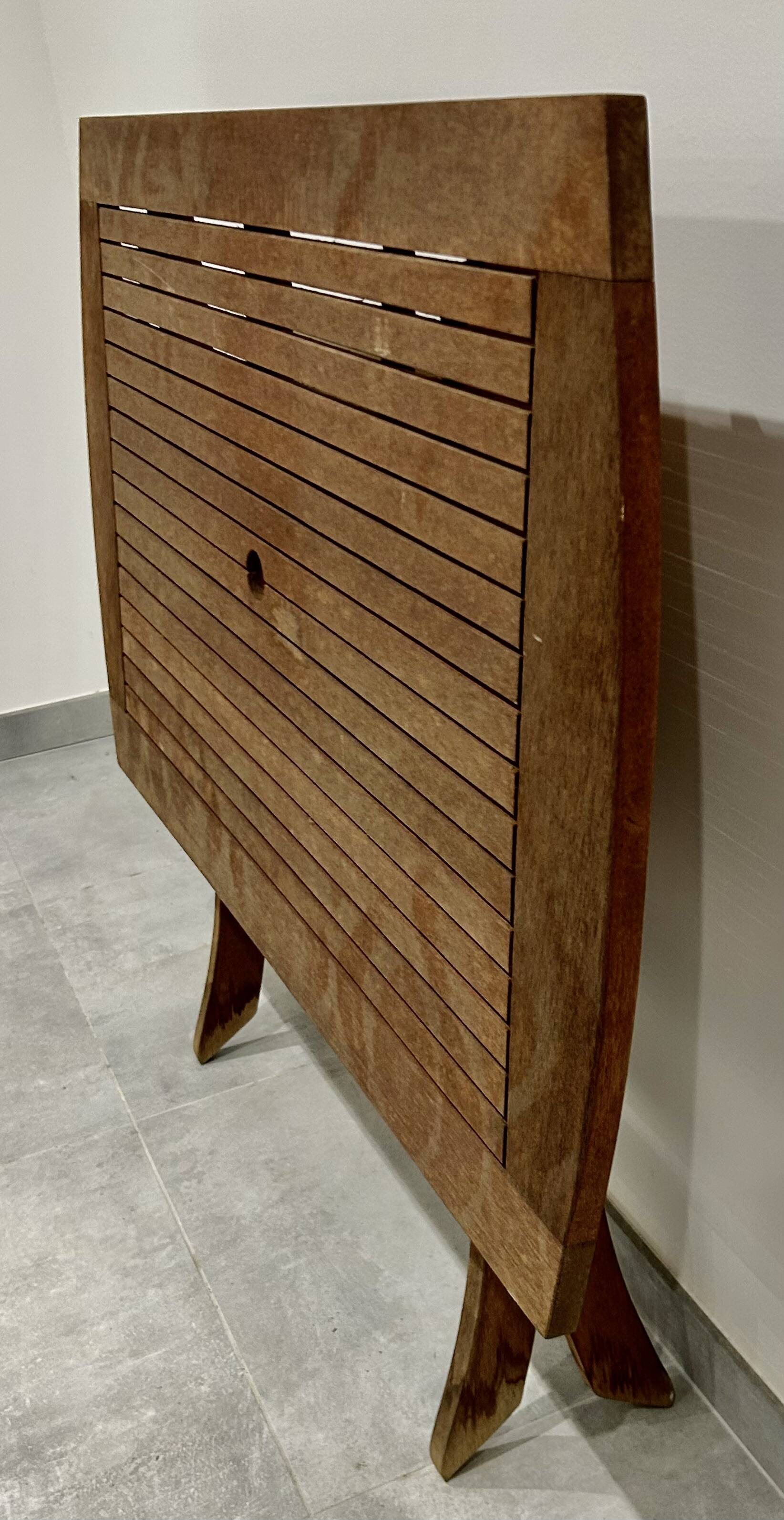 Table pliante bois exotique terrasse