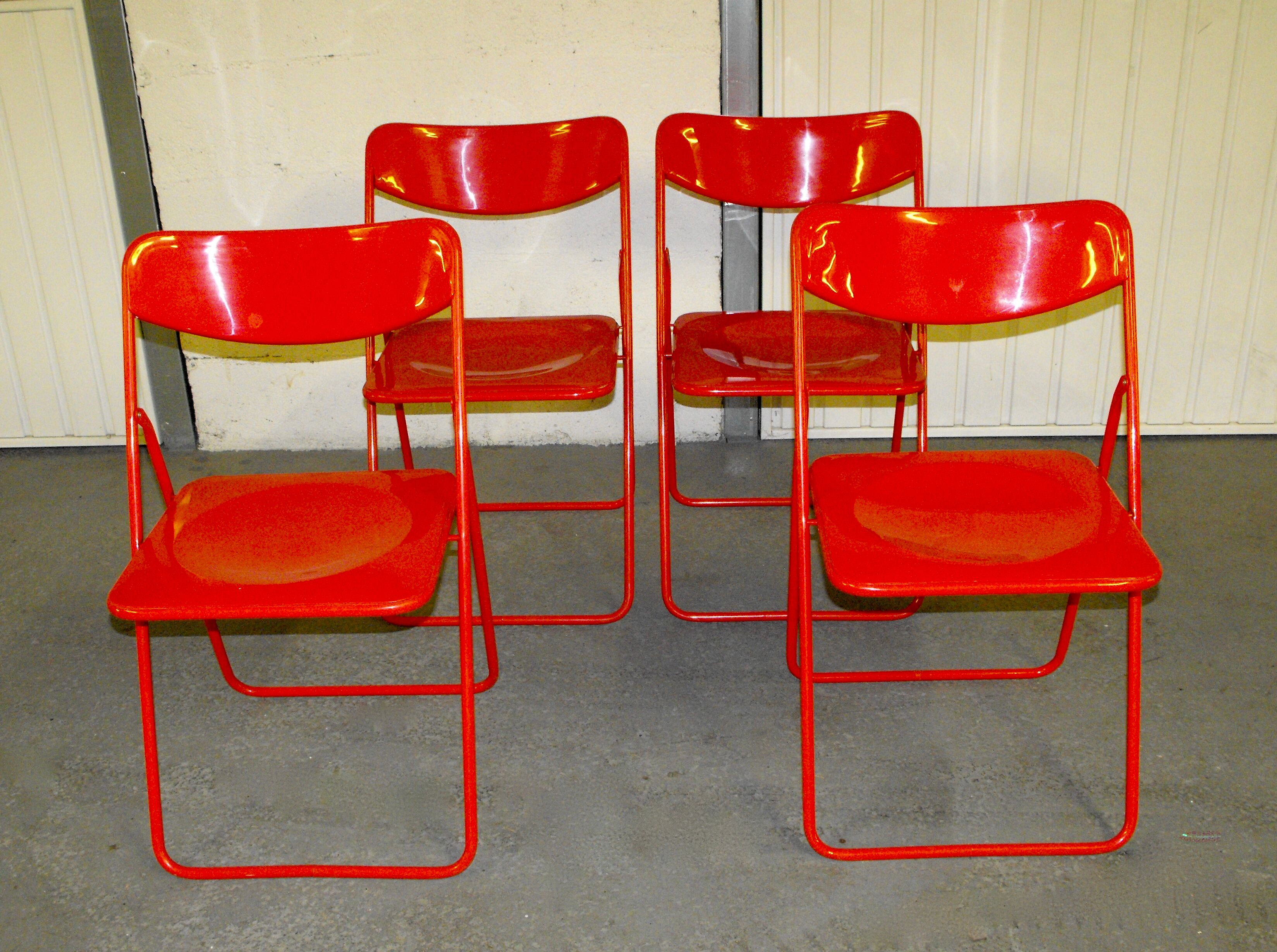 Lot de 4 chaises pliantes " Tedkla " Ikea années 80