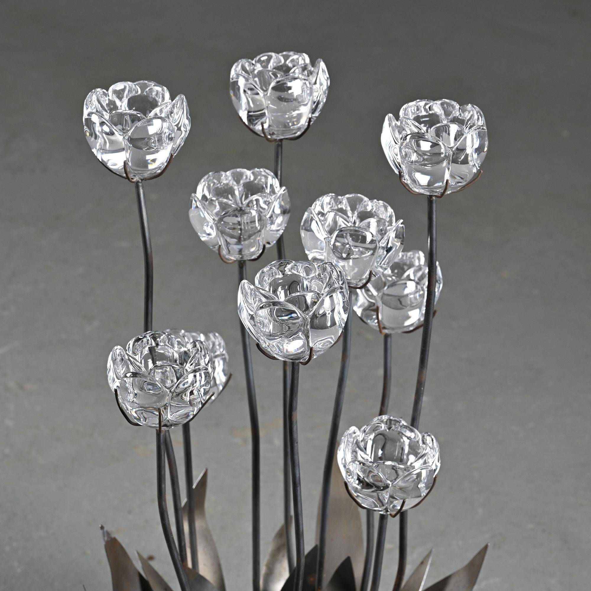 Sculptural floral lamp by Royal Copenhagen, Denmark, circa 1960.
