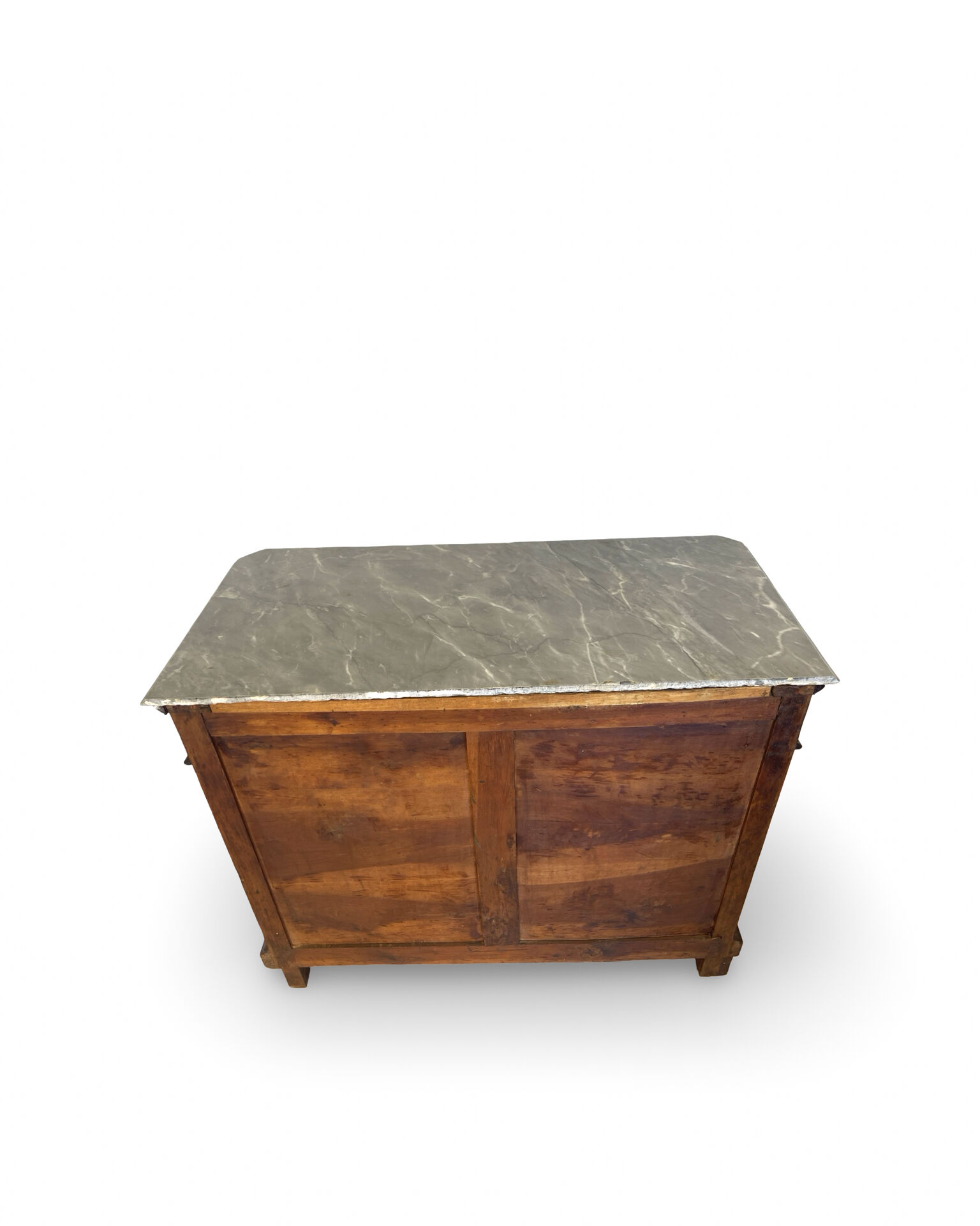 Commode Umbertino en acajou et noyer, 19e siècle.