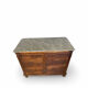Commode Umbertino en acajou et noyer, 19e siècle.