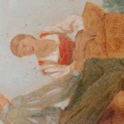 Tableau à l'huile scène galante