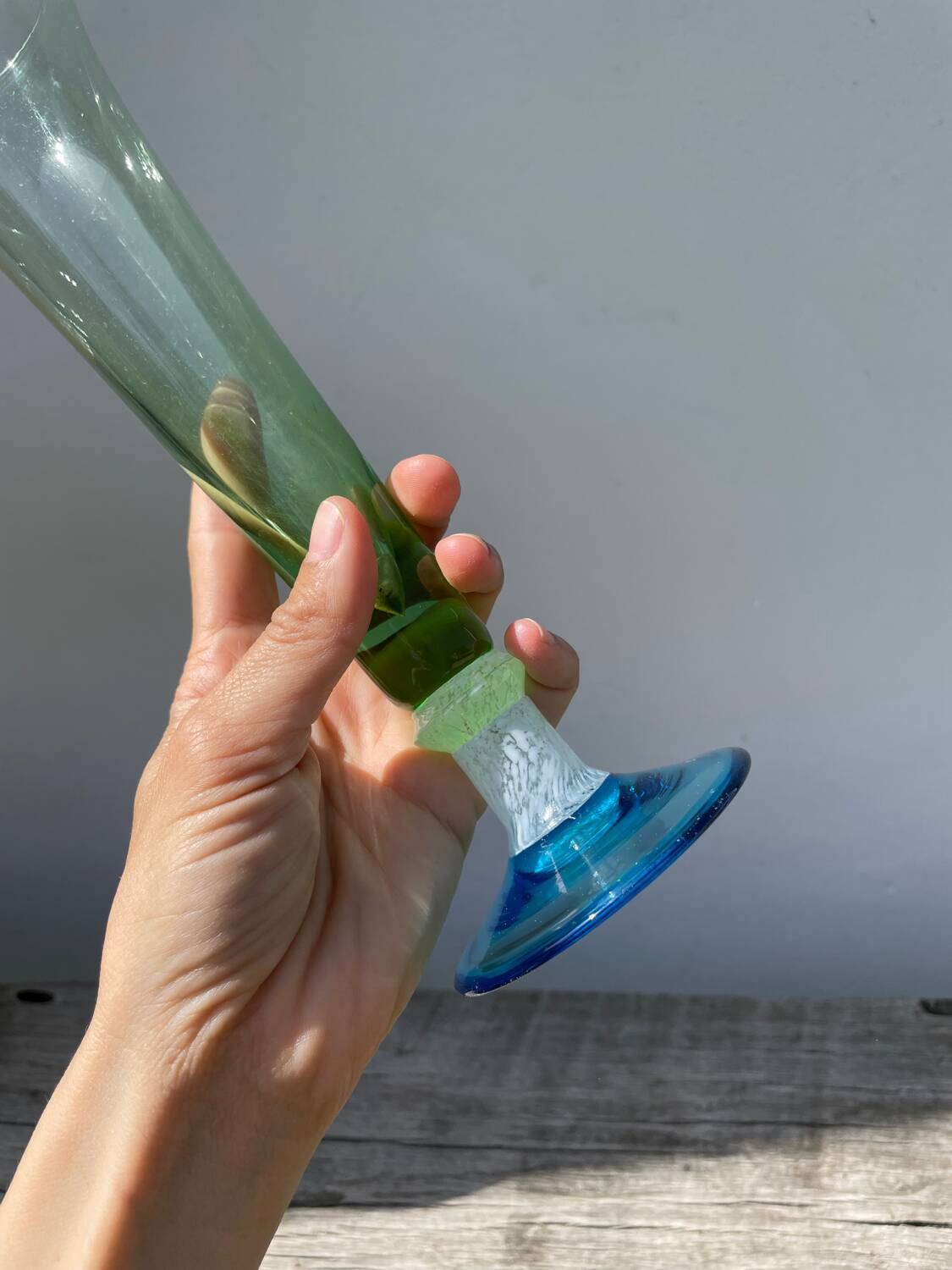 Multicolored Clichy glass vase