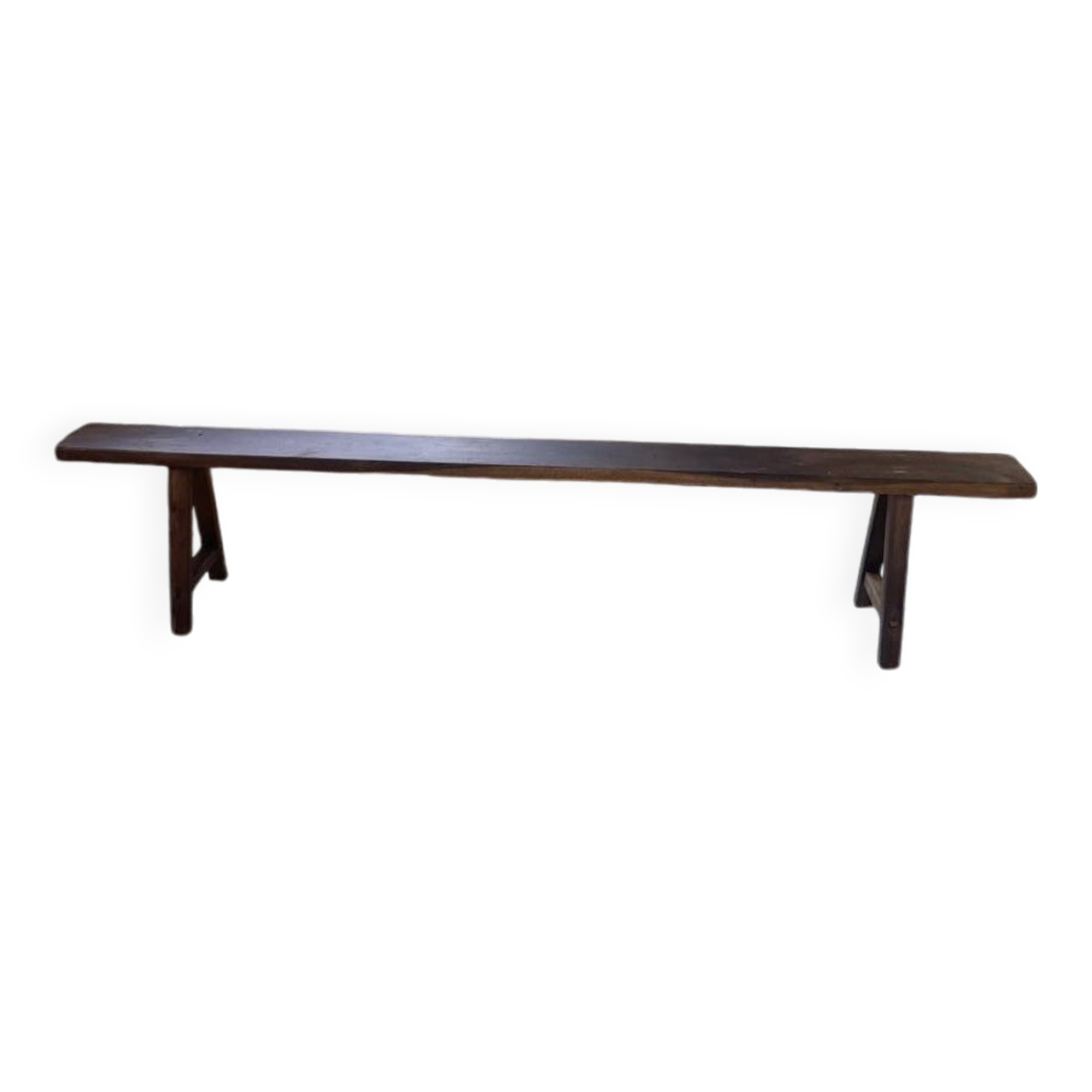 Solid oak bench 230 cm