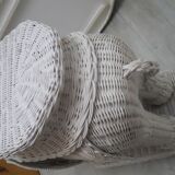 Rattan side table elephant