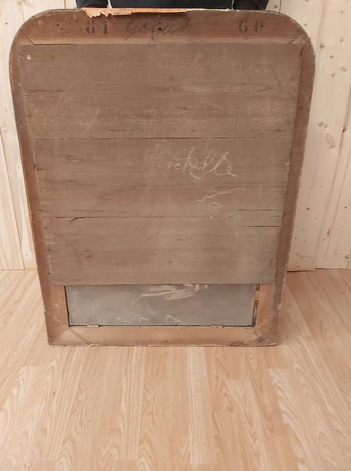 Golden Louis Philippe mirror with golden leafy