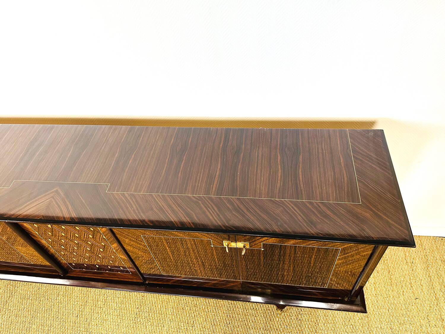 Art Deco buffet in Macassar ebony, 1940.
