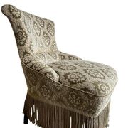 Vintage cocktail chair / armchair / single seater armchair with fringes