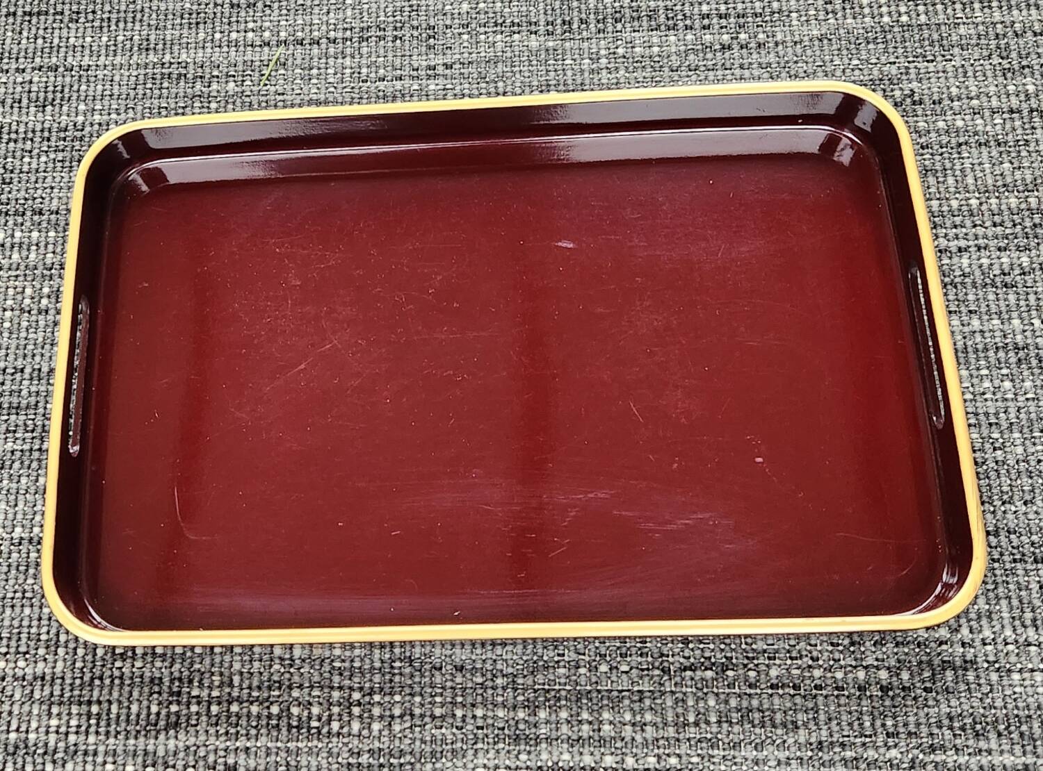 Burgundy bakelite tray