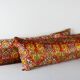 Set of 2 vintage velvet cushion covers 36x112 cm