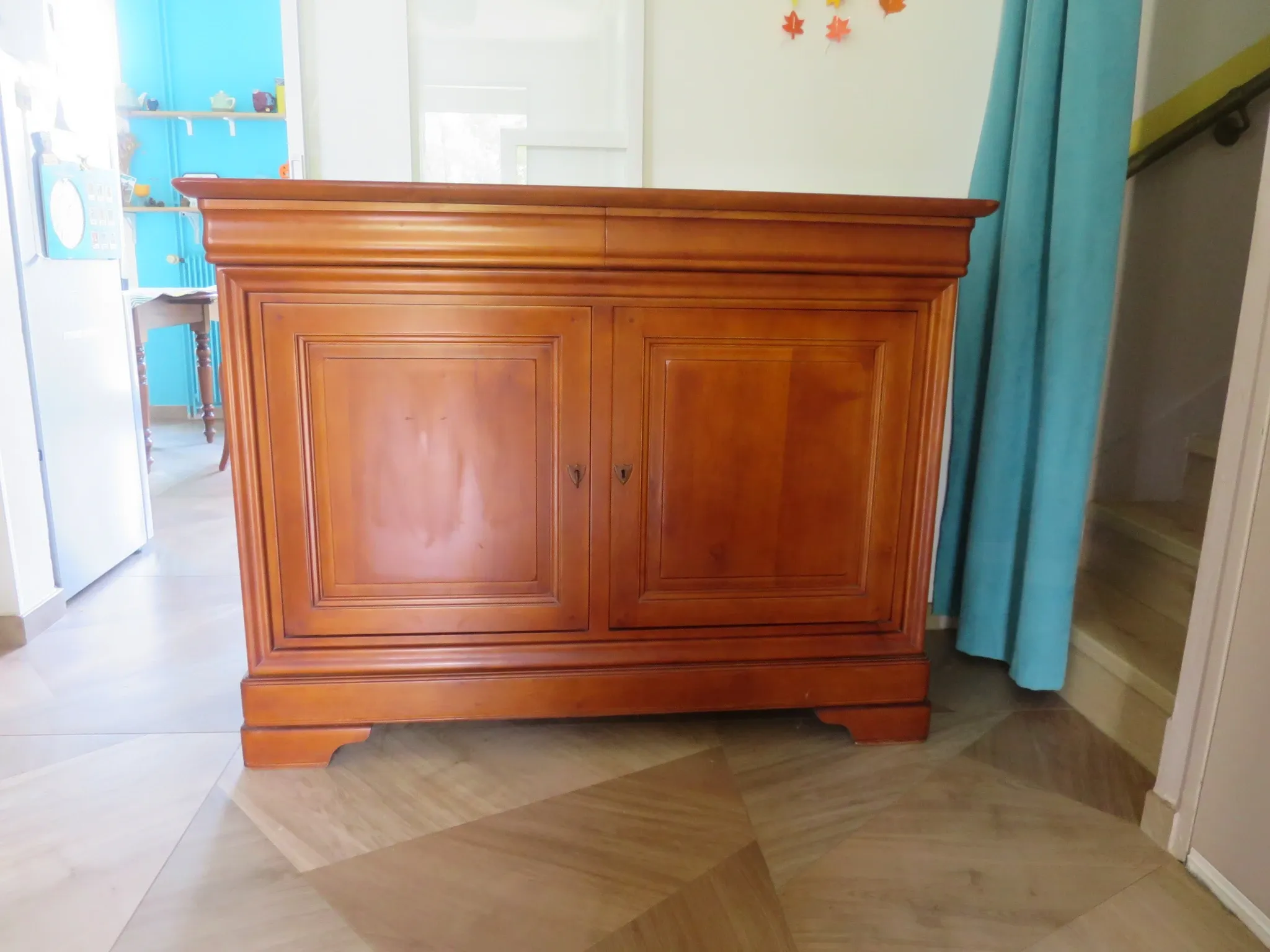 Louis Philippe buffet - 2 drawers - 2 doors - cherry wood - solid wood - dowelled