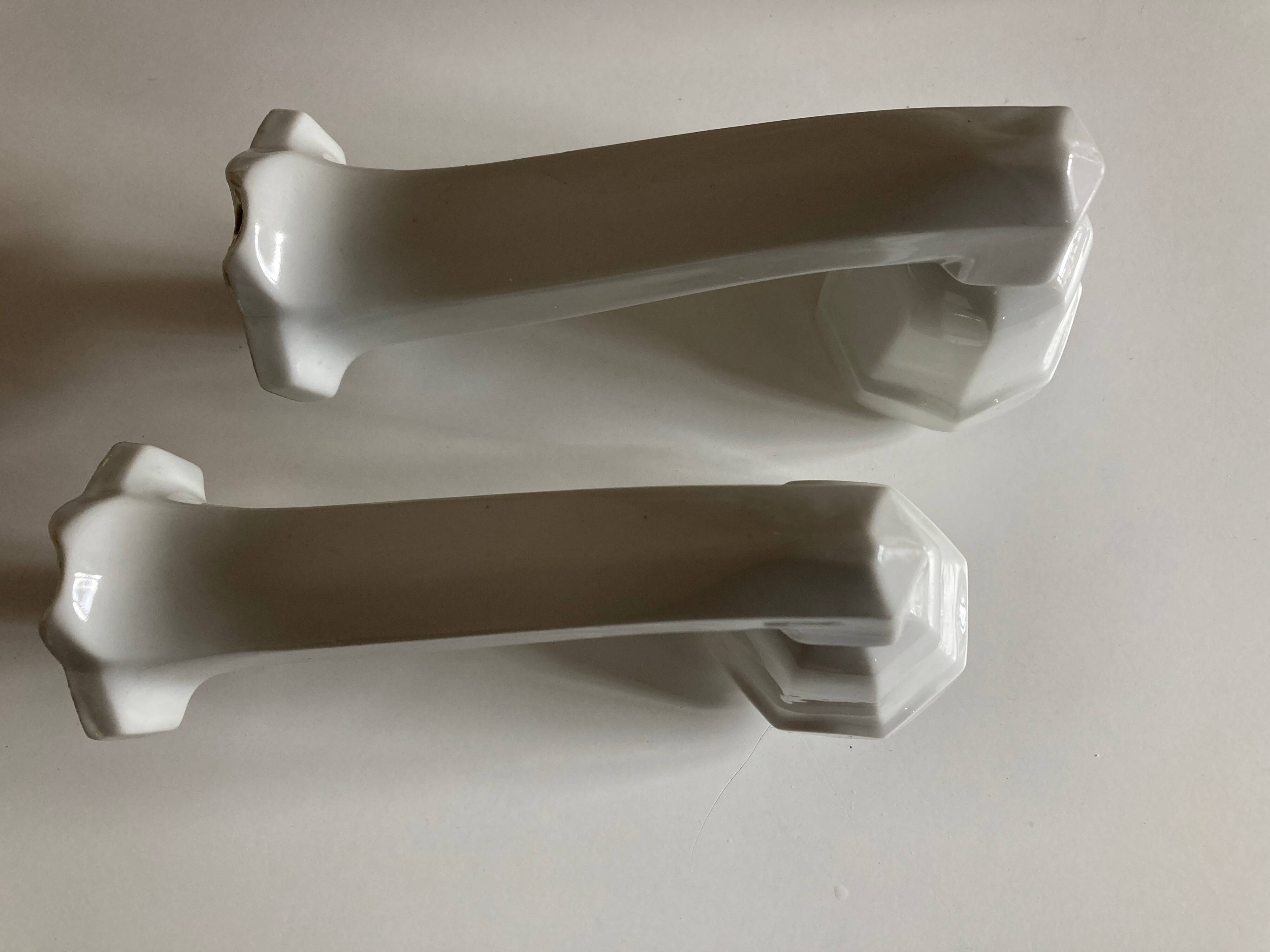 Pair of porcelain wall lights 1950 bathroom