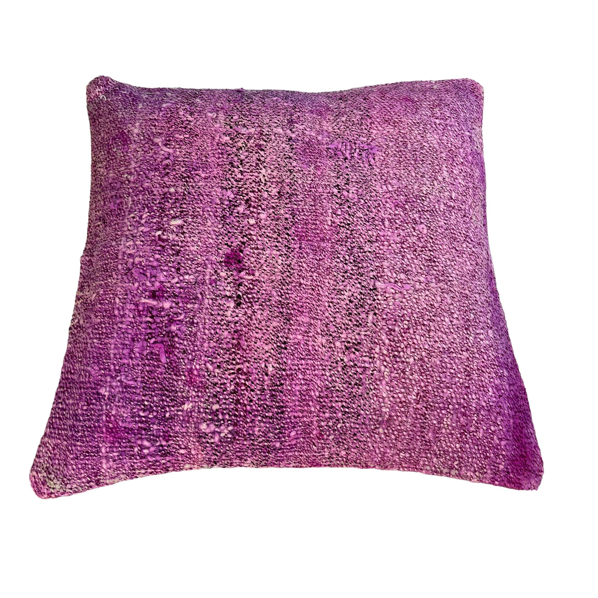 Housse de coussin nouée à la main turque vintage, 45 x 45 cm