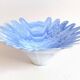 Murano glass cup opaline blue white width 26 cm 60s