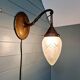 Art Deco bronze and satin crystal globe wall sconce, 1910-20