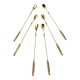 Long coffee or cocktail spoons in gold plating
