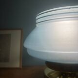 Vintage blue opaline table lamp