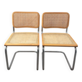 Pair of Cesca Marcel b32 Breuer chair Made in Italy