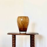 Mouth-blown glass vase.