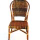 1950s-1960s handcrafted "Bistro Riviera" rattan chair