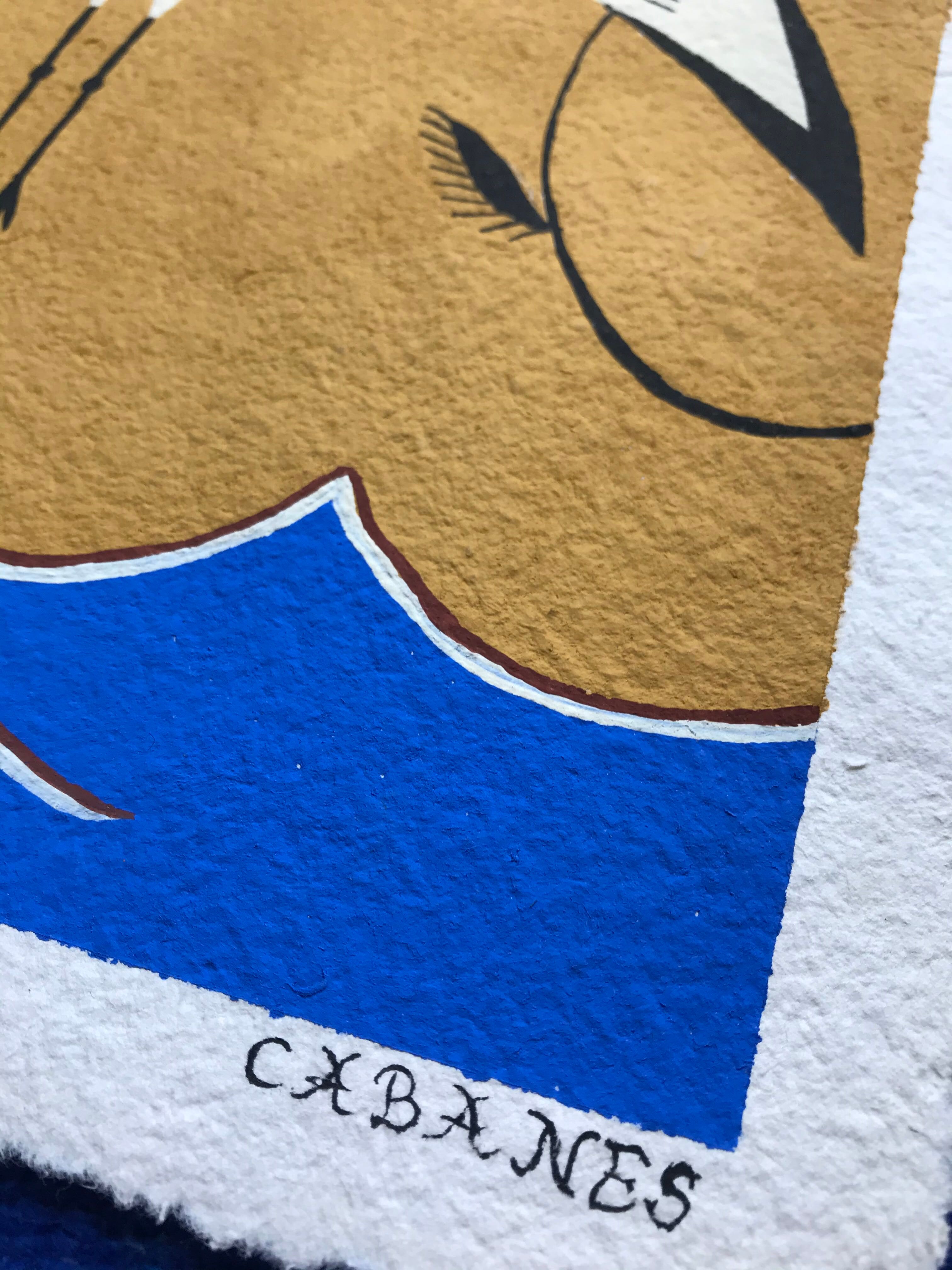 Painting Camille Cabanes - Crane - Sun