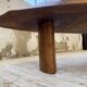 Table basse années 50 plateau bois exotique XXL