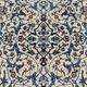 Persian Iran Nain Wool and Silk Oriental Rug: 3.10 X 2.08 Meters
