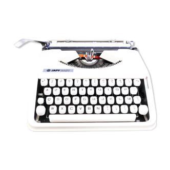 Japy typewriter Baby Hermes beige vintage revised new ribbon
