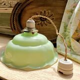 Green glass pendant lamp